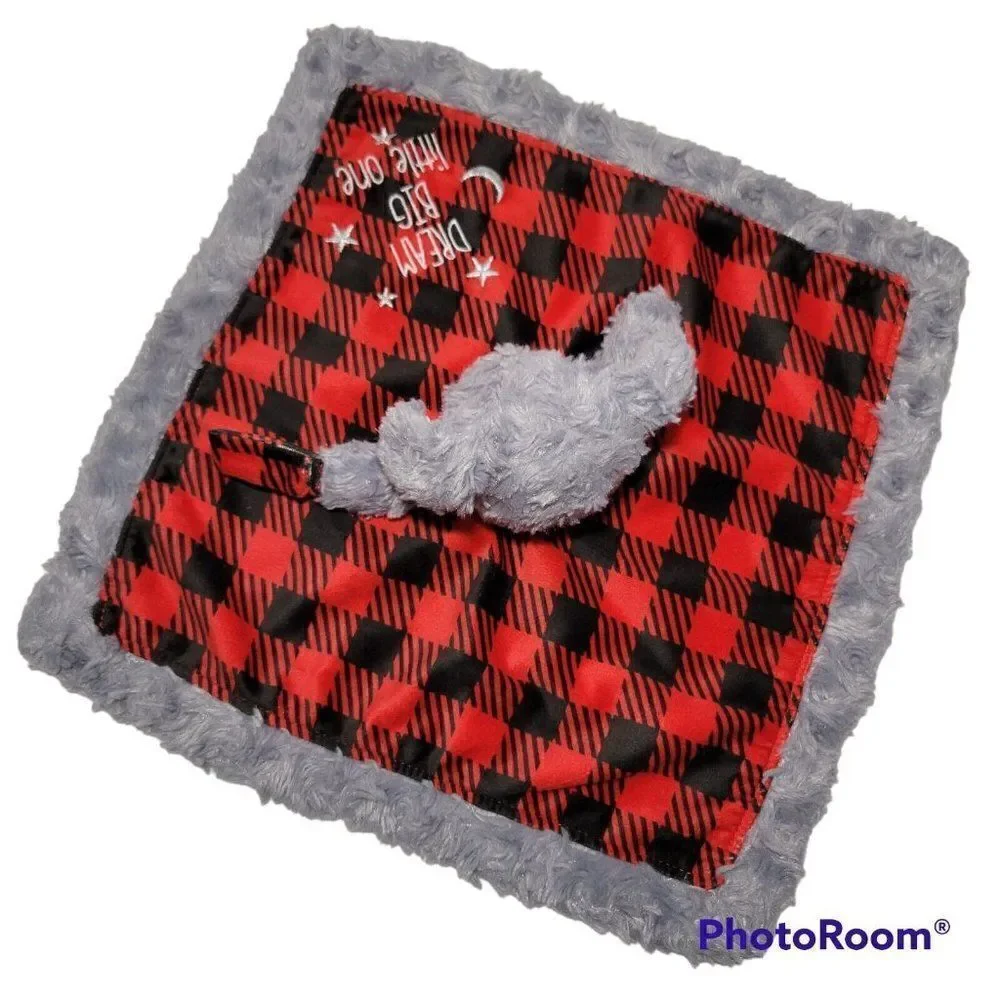 Baby Starters Baby Lovey Security Blanket Rattle Gray Dog Dream Big Little One‎